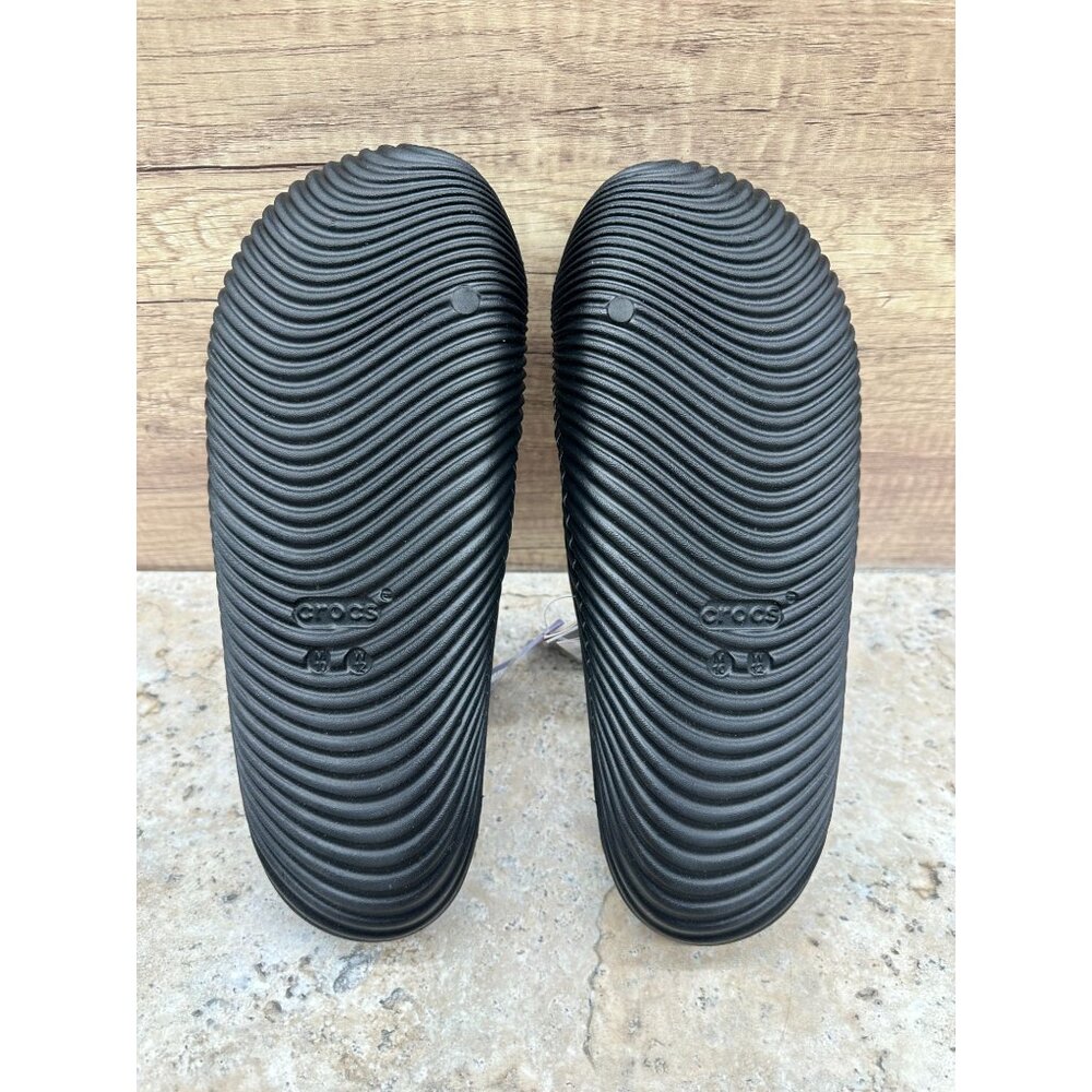 Crocs Sandals Unisex Size M 10 W 12 Black Mellow Tide Recovery Slides 210333-001 - Picture 7 of 11